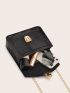 Mini Croc Embossed Push Lock Shoulder Bag