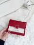 Letter Graphic Two Tone Small Wallet