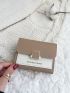 Letter Graphic Two Tone Small Wallet