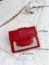 Colorblock Crocodile Embossed Small Wallet