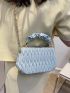 Quilted Ruched Decor Box Bag