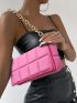 Quilted Flap Chain Square Bag