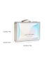 Holographic Pattern Letter Graphic Small Wallet