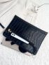 Crocodile Embossed Square Bag