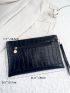 Crocodile Embossed Square Bag
