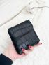 Crocodile Embossed Flap Coin Purse