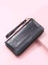 Crocodile Embossed Long Wallet