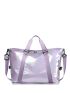 Holographic Double Zip Duffel Bag