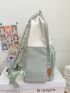 Colorblock Letter Graphic Functional Backpack