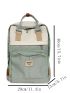 Colorblock Letter Graphic Functional Backpack