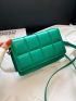 Textured Flap Square Bag