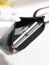 Quilted Clutch Bag With Wristlet