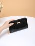 Artificial Patent Leather Long Wallet