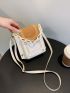 Mini Letter Graphic Chain Square Bag