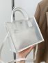 Minimalist Clear Square Bag With Inner Pouch