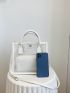 Minimalist Clear Square Bag With Inner Pouch