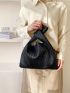 Striped Pattern Top Handle Bag