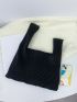 Striped Pattern Top Handle Bag