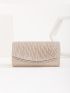 Mini Ruched Design Flap Chain Square Bag