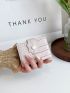 Crocodile Embossed Snap Button Card Holder
