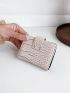 Crocodile Embossed Snap Button Card Holder