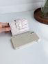 Crocodile Embossed Snap Button Card Holder