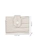 Crocodile Embossed Snap Button Card Holder