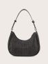 Contrast Piping Straw Bag