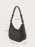 Contrast Piping Straw Bag