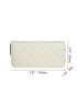 Quilted Detail Long Wallet