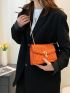 Mini Geometric Embossed Chain Square Bag