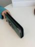Crocodile Embossed Metal Decor Long Wallet