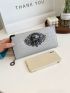 Metal Skull Decor Long Wallet