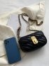 Mini Stitch Detail Flap Chain Square Bag