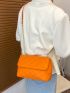 Quilted Flap Chain Square Bag