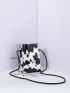 Mini Cow Pattern Square Bag