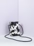 Mini Cow Pattern Square Bag