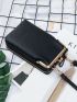 Letter Detail Pebble Embossed Phone Wallet