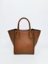 Contrast Binding Top Handle Bag