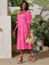 Colorblock Fringe Trim Flap Straw Bag