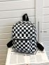 Checkered Pattern Classic Backpack