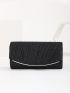 Mini Ruched Design Flap Chain Square Bag
