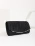 Mini Ruched Design Flap Chain Square Bag