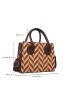 Mini Chevron Pattern Square Bag