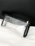 Contrast Binding Clear Clutch Bag