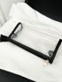 Contrast Binding Clear Clutch Bag