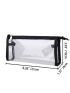 Contrast Binding Clear Clutch Bag
