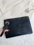 Crocodile Embossed Square Bag
