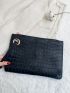 Crocodile Embossed Square Bag
