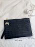 Crocodile Embossed Square Bag